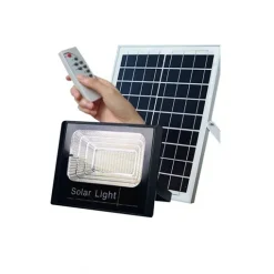 Αδιάβροχος ηλιακός προβολέας LED 100W με πάνελ & τηλεχειριστήριο