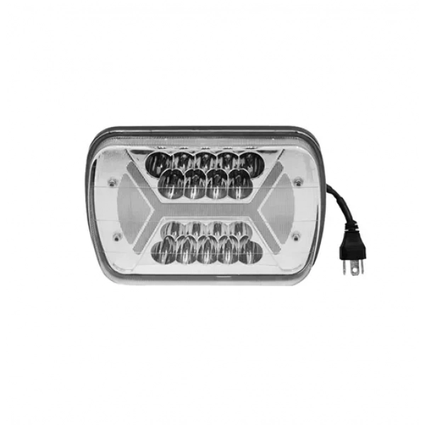 Αδιάβροχος προβολέας LED 80 SMD με βύσμα H4 με 2 λειτουργίες 132W 12V – 24V IP67 13200LM 6000K ψυχρό λευκό – πορτοκαλί
