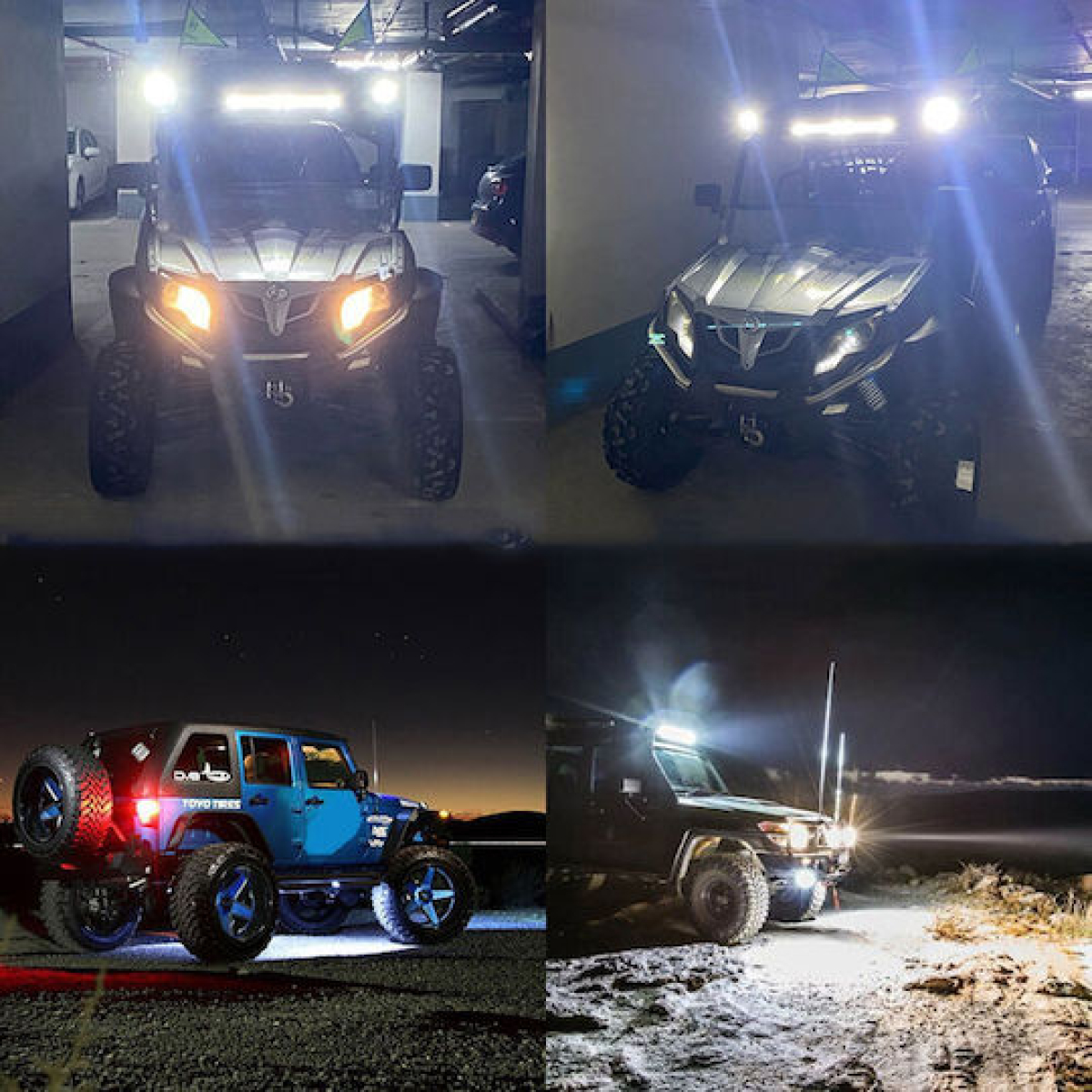 Αδιάβροχος προβολέας LED αλουμινίου 12V-24V 11cm 144W 48 SMD IP67 11520LM OYQP-0064 - Image 2