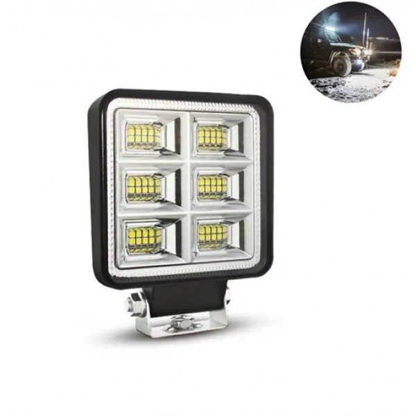 Αδιάβροχος προβολέας LED αλουμινίου 12V-24V 11cm 144W 48 SMD IP67 11520LM OYQP-0064