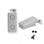Ακουστικό Bluetooth Handsfree In-ear πέτου με δόνηση και κλιπ K-35 ασημί