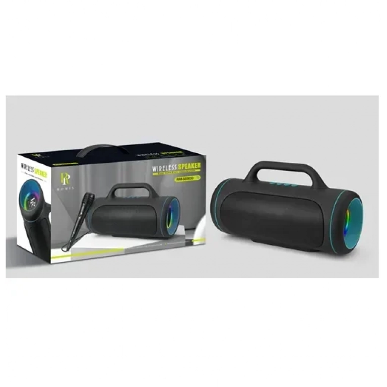Ασύρματο ηχείο Bluetooth με ενσύρματο μικρόφωνο USB / TF/ FM / AUX RM-S8900 – μαύρο / γαλάζιο