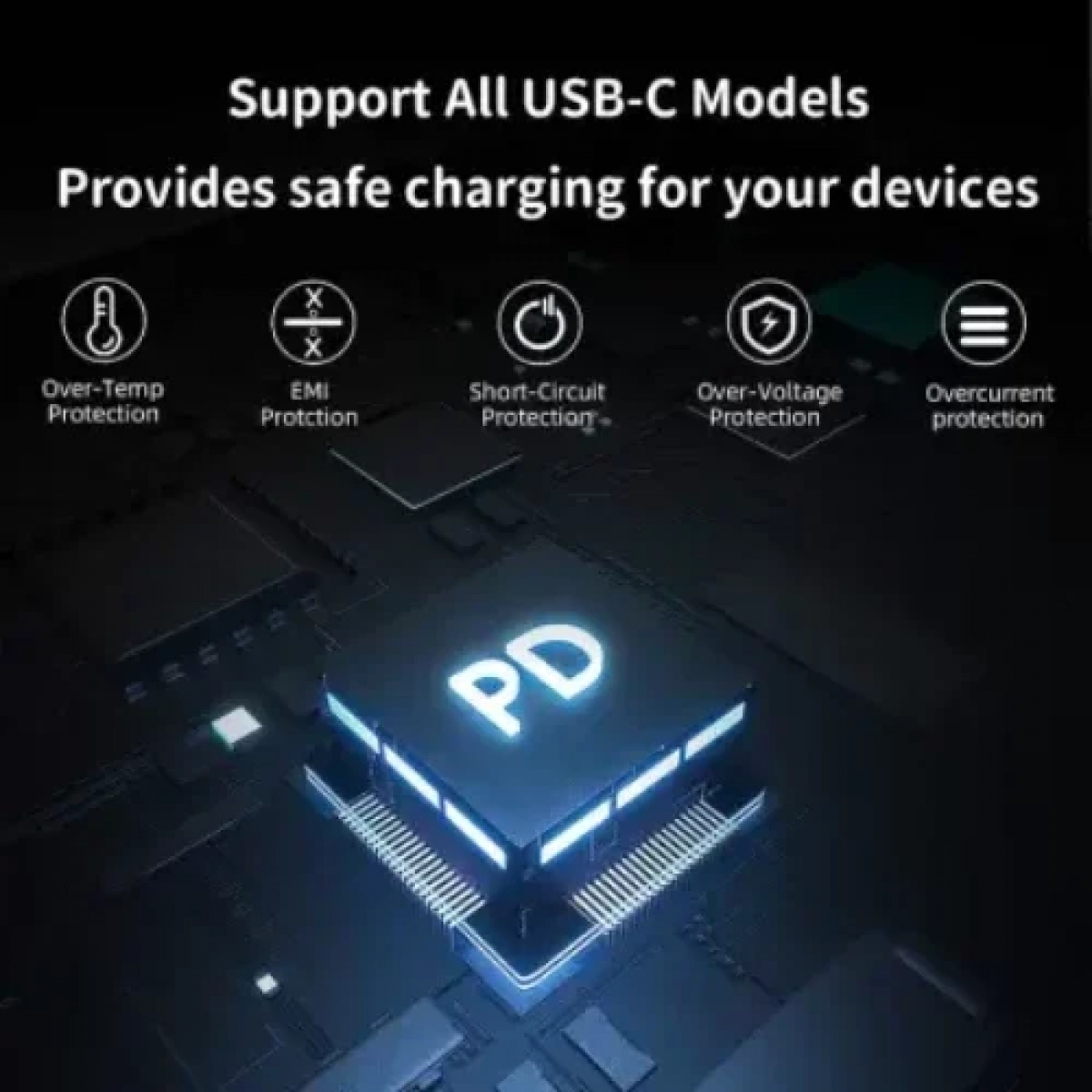Φορτιστής ταχείας φόρτισης με 1 θύρα USB και καλώδιο Type-C To Type-C 30W Andowl Q-PD7