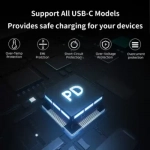 Φορτιστής ταχείας φόρτισης με 1 θύρα USB και καλώδιο Type-C To Type-C 30W Andowl Q-PD7