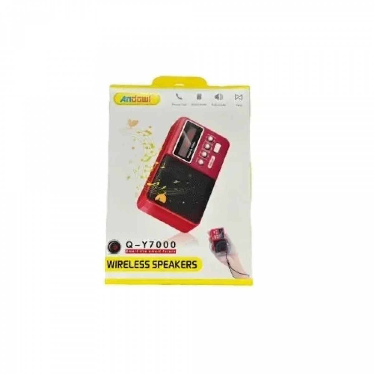 Ραδιόφωνο Φορητό Bluetooth/Usb Andowl Q-Y7000 Κόκκινο