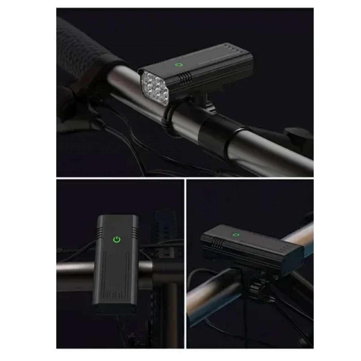 Εμπρόσθιος φωτισμός LED πορείας ποδηλάτου 7500K 5V IPX5 3600Lumens OEM – μαύρο - Image 6
