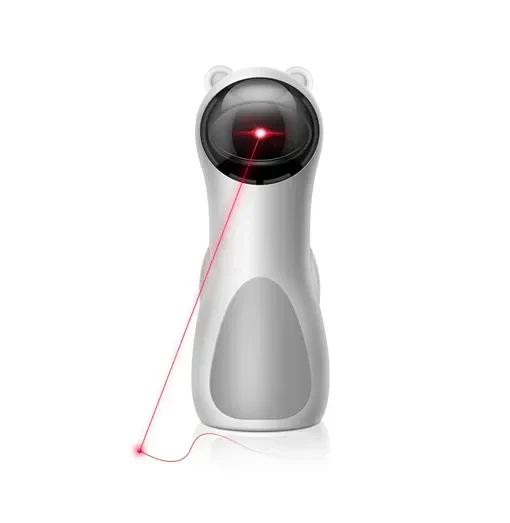 Επαναφορτιζόμενο Παιχνίδι Γάτας Με Δείκτη Laser Laser Light W1 Λευκό