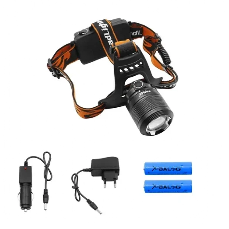 Επαναφορτιζόμενος φακός κεφαλής LED 1800LM Cree T6 IPX4 ψυχρό λευκό με 3 λειτουργίες BL-2199-T6
