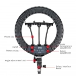 Επαγγελματικό Ring Light 34cm με βάση για κινητό Jmary FM-14R