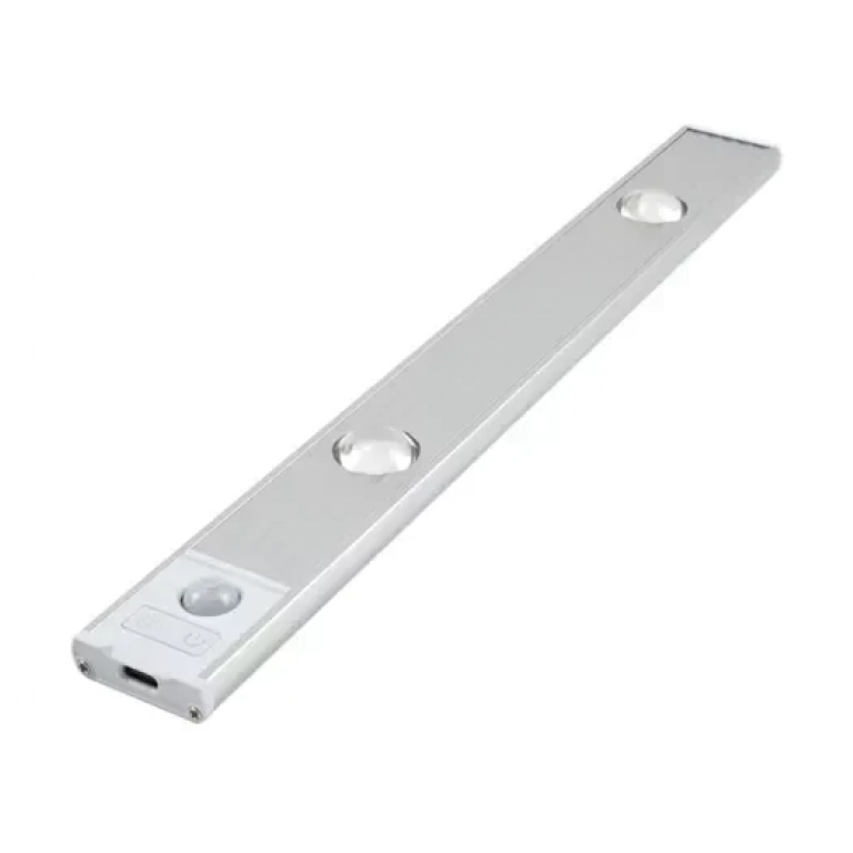 Επιτοίχιο φωτιστικό LED ράγα 30cm 180º ψυχρού/θερμού/φυσικού λευκού φωτισμού Foyu FO-12-07 – ασημί
