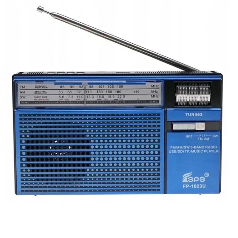 Επιτραπέζιο ραδιόφωνο retro FP-1823U FM/AM/SW/USB/SD/TF μπλε - μαύρο