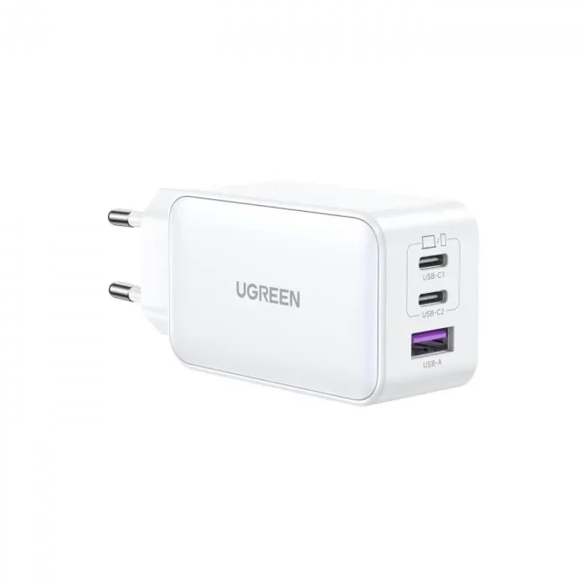 Φορτιστής GaN UGREEN CD244 65W PDx2+QC4.0 Λευκό 15334