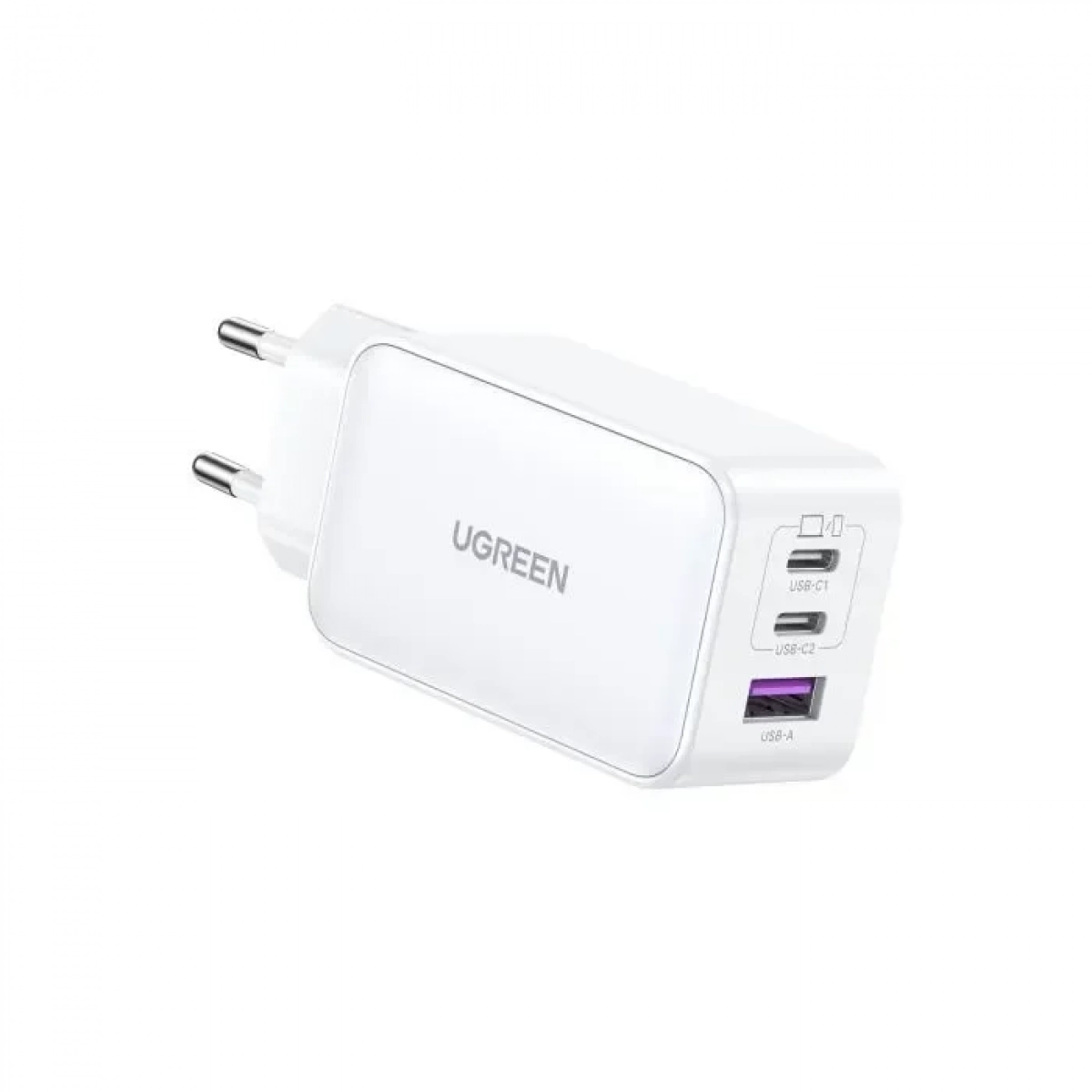 Φορτιστής GaN UGREEN CD244 65W PDx2+QC4.0 Λευκό 15334 - Image 2