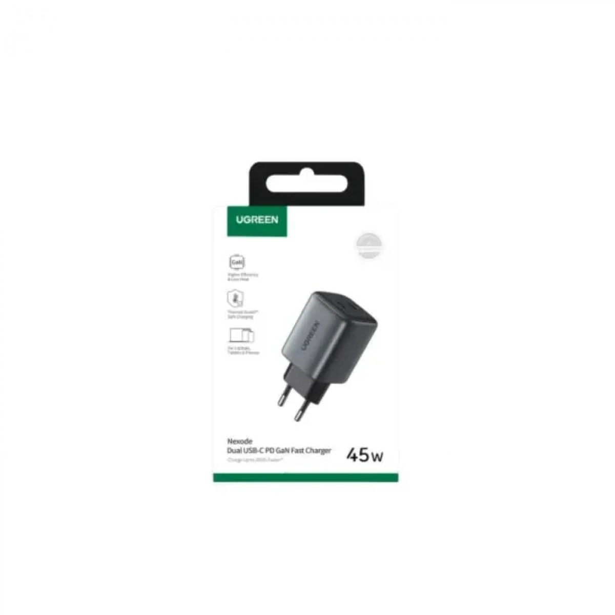 Φορτιστής GaN UGREEN CD294 45W Dual PD Space Grey 90573