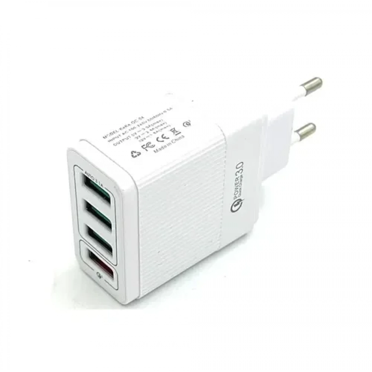 Φορτιστής ρεύματος KeKe-935 6.2A Quick Charge 3.0 4USB λευκό - Image 4