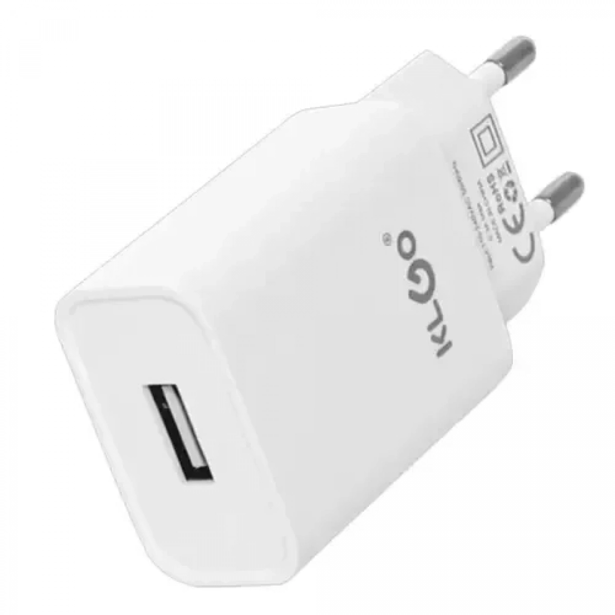 Φορτιστής ταχείας φόρτισης με θύρα USB-A & Micro USB KLGO KC-09S λευκό - Image 2