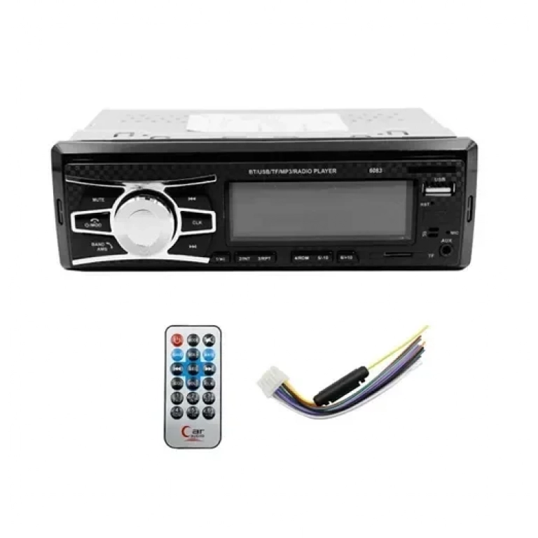 Ηχοσύστημα αυτοκινήτου 1 DIN Bluetooth με οθόνη USB – AUX – SD και τηλεχειριστήριο MY-6083 μαύρο