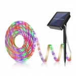 Ηλιακή Αδιάβροχη Ταινία LED RGB 5m με Βάση Πάνελ - Πάσσαλο Εξωτερικού Χώρου IP65