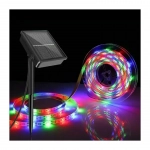 Ηλιακή Αδιάβροχη Ταινία LED RGB 5m με Βάση Πάνελ - Πάσσαλο Εξωτερικού Χώρου IP65