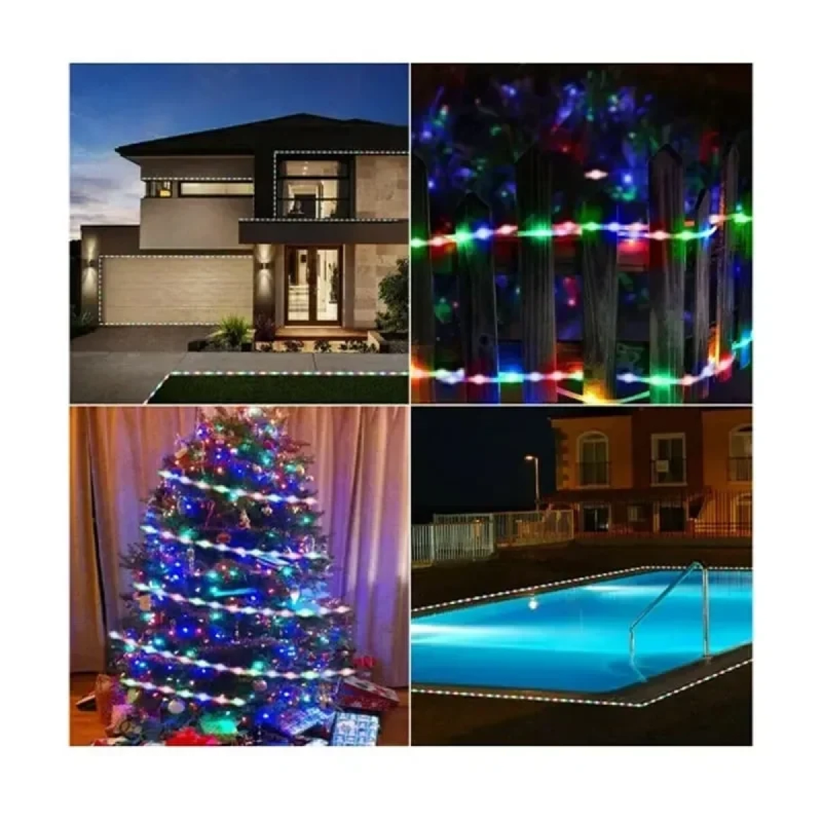 Ηλιακή Αδιάβροχη Ταινία LED RGB 5m με Βάση Πάνελ - Πάσσαλο Εξωτερικού Χώρου IP65 - Image 4