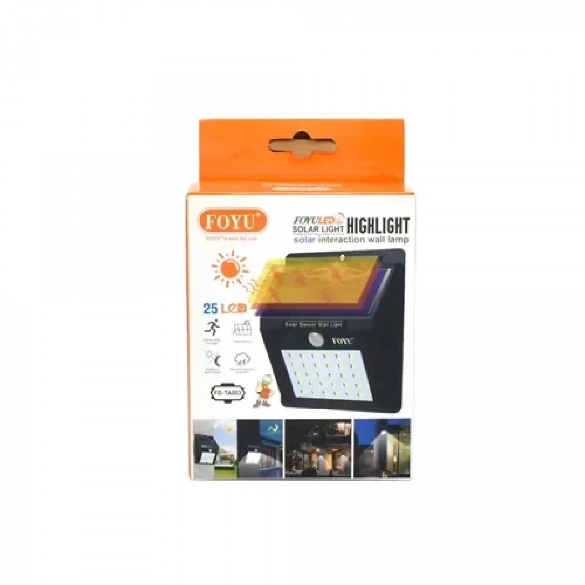 Ηλιακό φωτιστικό 25 SMD LED IP65 με ανιχνευτή κίνησης FOYU FO-TA003 – μαύρο - Image 4