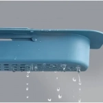 Τηλεσκοπικό Ράφι Νεροχύτη Κουζίνας με Καλάθι Αποθήκευσης - Στράγγισης για Σαπούνι και Σφουγγάρι