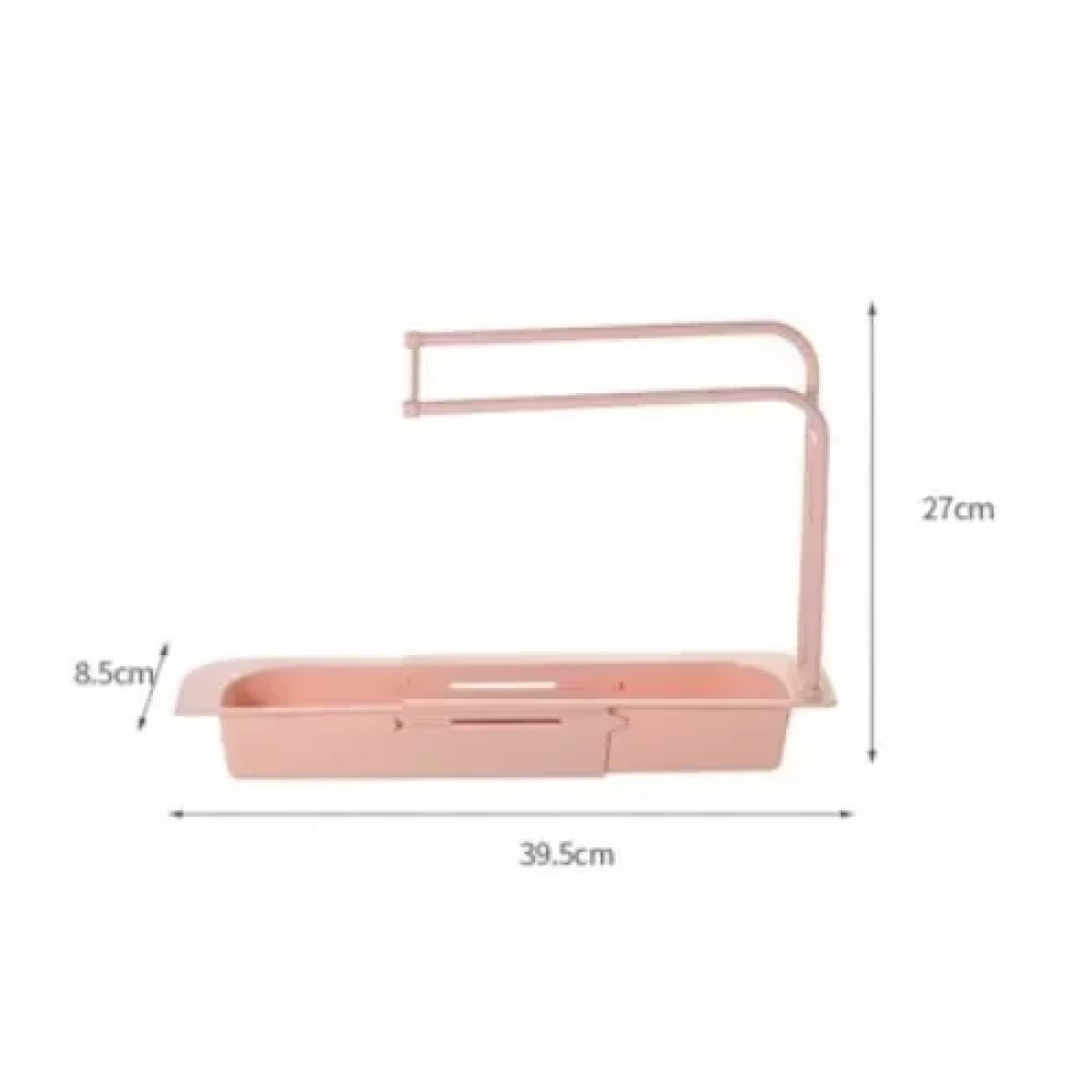 Τηλεσκοπικό Ράφι Νεροχύτη Κουζίνας με Καλάθι Αποθήκευσης - Στράγγισης για Σαπούνι και Σφουγγάρι