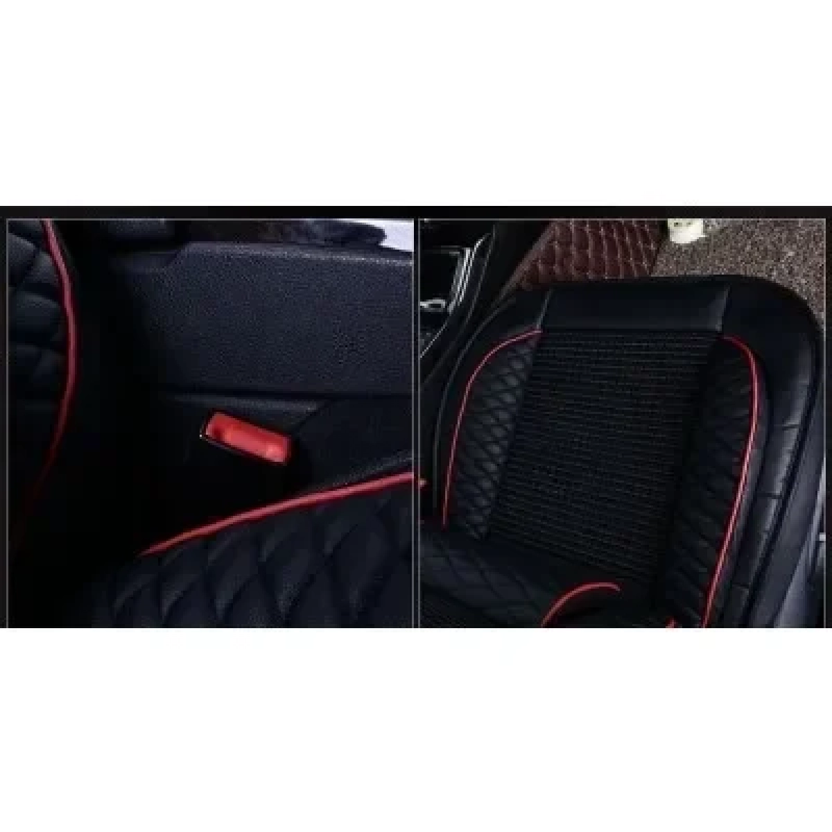Πλήρες Σετ - Pu Leather Ανατομικά Καλύμματα Καθισμάτων Αυτοκινήτου 9 Τεμάχια DR-8010-BL