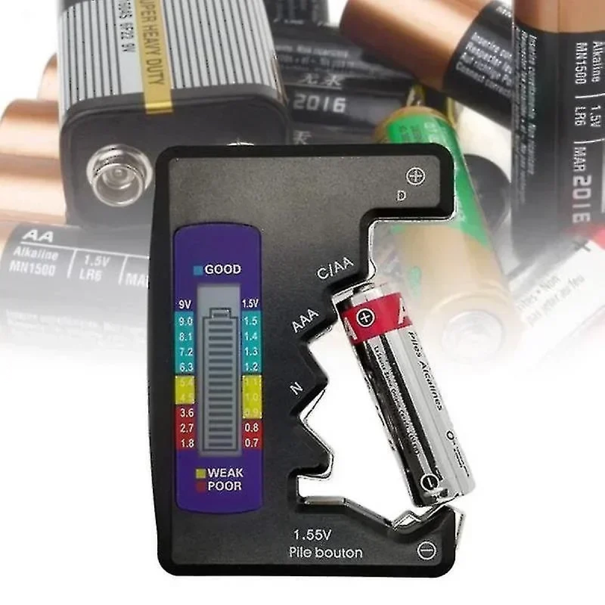 Ψηφιακό Battery Tester με υποδοχή C/AA-AAA-N-D 1.5-9V DT-886 - Image 2