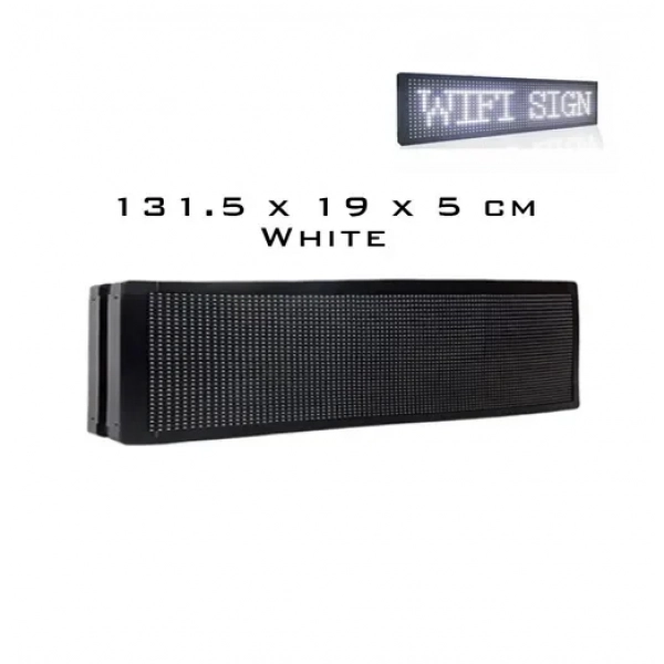 Κυλιόμενη πινακίδα LED Wifi λευκό φωτισμό μονής όψης 220V 131x19x5cm 17959016