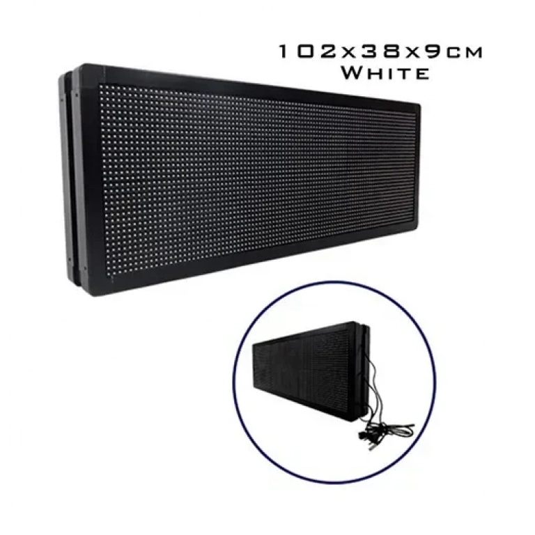 Κυλιόμενη πινακίδα LED Wifi με λευκό φωτισμό μονής όψης 220V 102x38x9cm 17959019