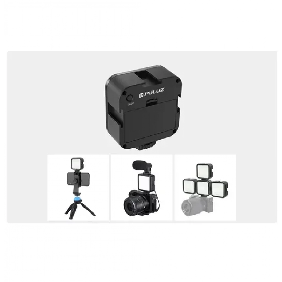 Λάμπα LED Light φωτογραφικής κάμερας 6500K με φωτεινότητα 860lm Puluz - Image 2