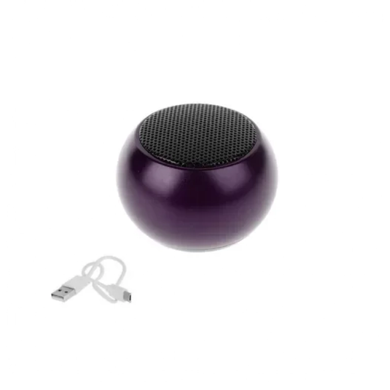 Mini φορητό ασύρματο ηχείο Bluetooth 3W με διάρκεια μπαταρίας έως 4 ώρες μωβ