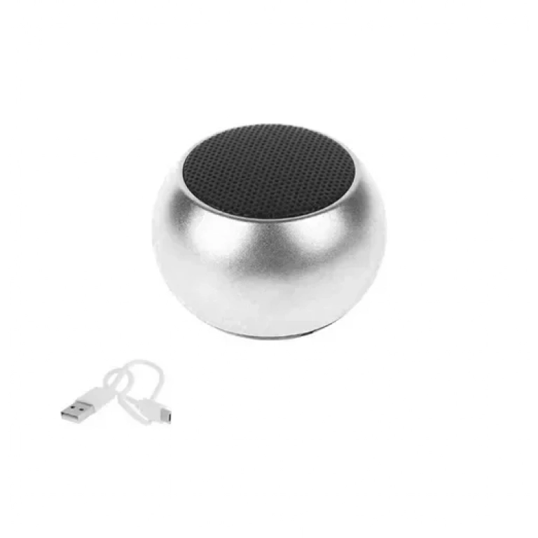 Mini φορητό ασύρματο ηχείο Bluetooth 3W με διάρκεια μπαταρίας έως 4 ώρες ασημί