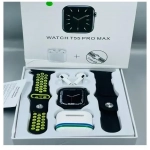 Ρολόι Smartwatch με παλμογράφο, οθόνη αφής & ακουστικά T55 Pro Max πράσινο