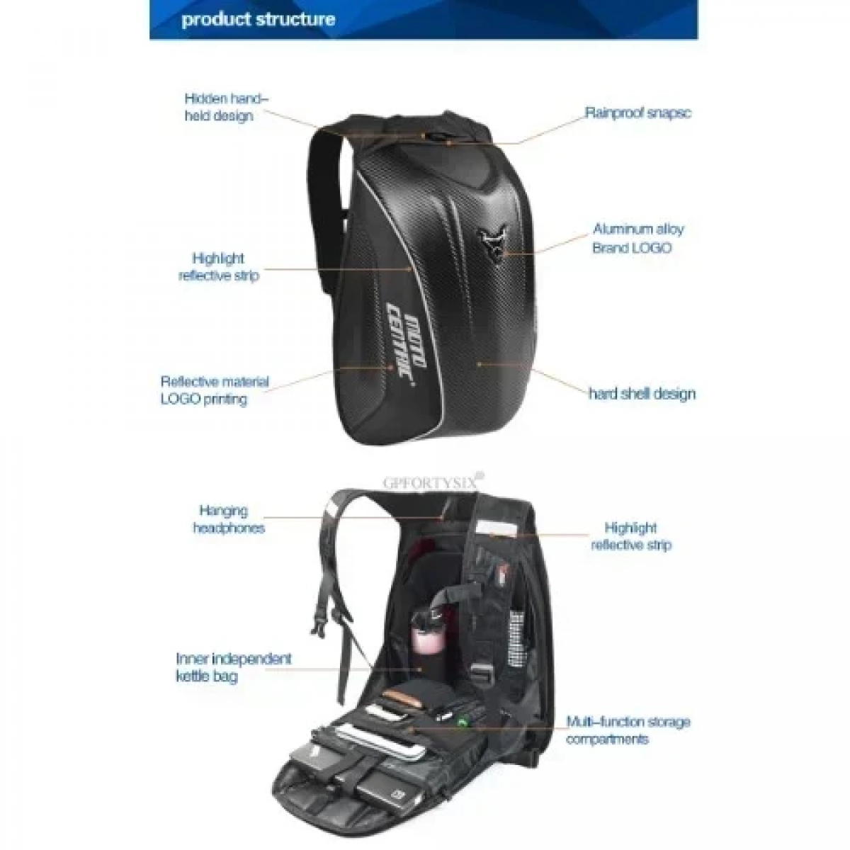 Σακίδιο πλάτης αναβάτη 48L Carbon Moto Centric