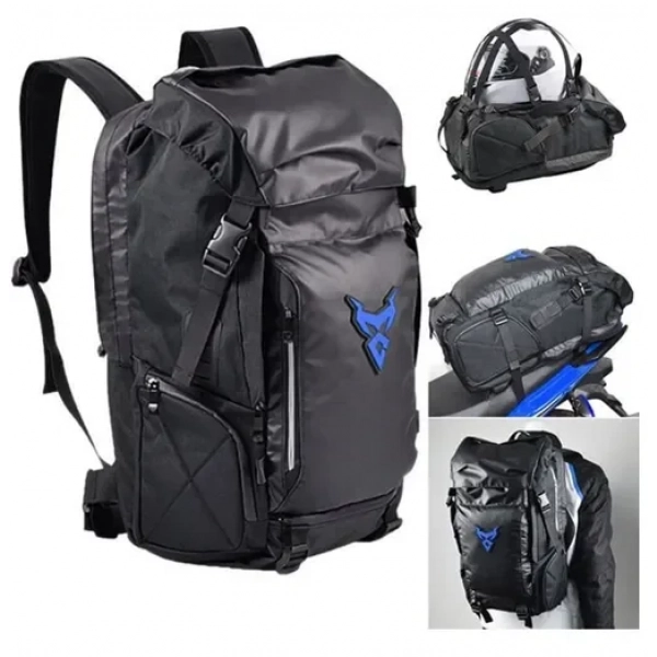 Σακίδιο πλάτης αναβάτη 48L Moto Centric μαύρο – μπλε
