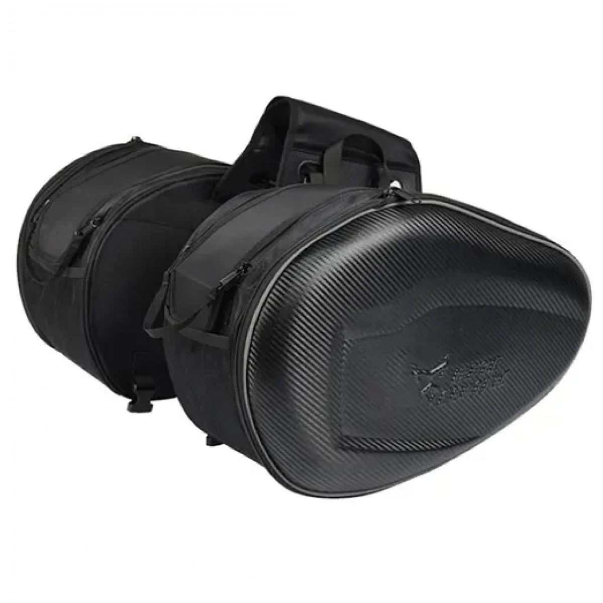 Σαμάρια μοτοσυκλέτας 58lt Moto Centric Saddle Bag Carbon σετ MC-0096 μαύρο - Image 4