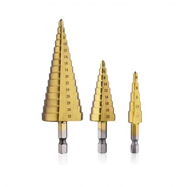 Σετ κωνικά τρυπάνια τιτανίου (4-12mm) (4-20 mm) (4-32 mm) 14242-3
