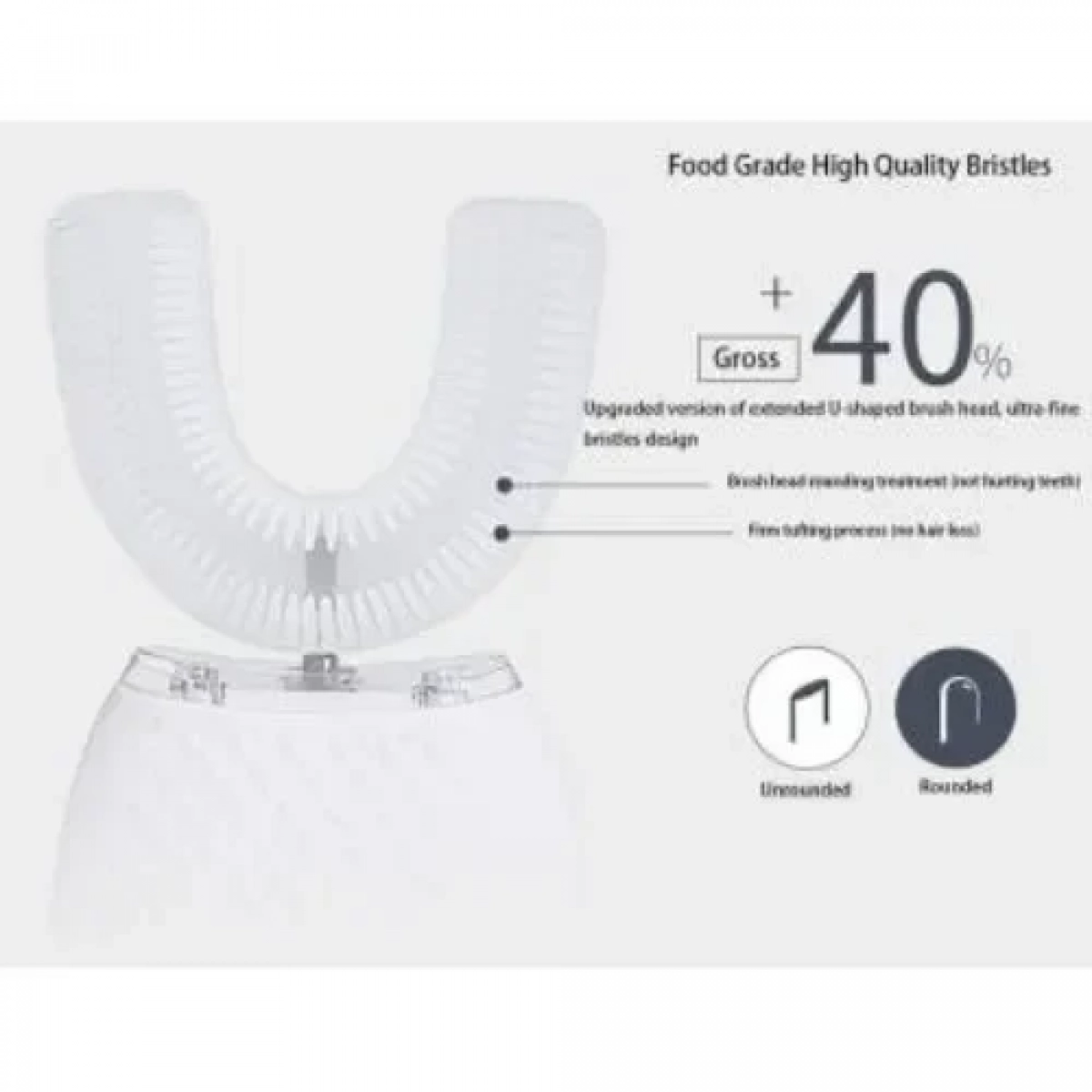 Ηλεκτρική οδοντόβουρτσα υπερήχων 360° για καθαρισμό και λεύκανση δοντιών Q-YS08 Andowl Λευκό