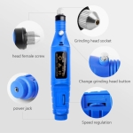Τροχός νυχιών ρεύματος 20000rpm 9W M&P μπλε