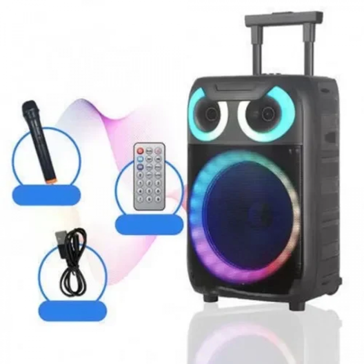 Andowl Σύστημα Karaoke με Ενσύρματo Μικρόφωνo Q-YX8000 σε Μαύρο Χρώμα