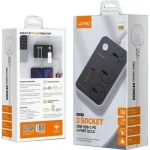 Πολύπριζο με 3 πρίζες και 4 θύρες φόρτισης USB Ldnio SC3412