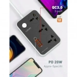 Πολύπριζο με 3 πρίζες και 4 θύρες φόρτισης USB Ldnio SC3412