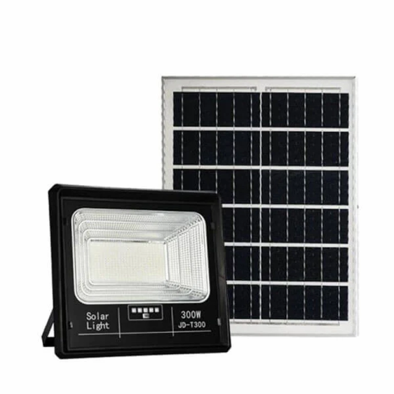 Αδιάβροχος ηλιακός προβολέας LED 300W IP66 με πάνελ & τηλεχειριστήριο
