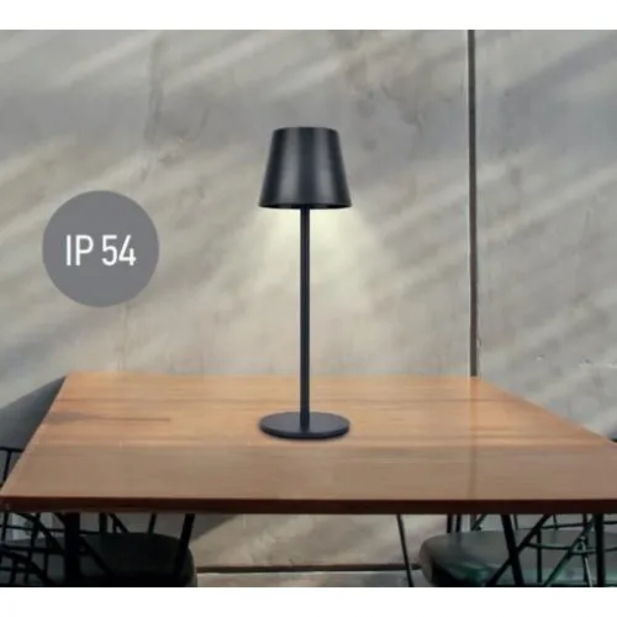 Επιτραπέζιο Φωτιστικό 3W 70lm 180° IP20 Επαναφορτιζόμενο Touch Dimmable Ζεστό Λευκό σε Μαύρο Χρώμα