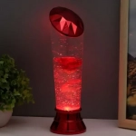 Διακοσμητική Λάμπα Λάβας Ανεμοστρόβιλος Rose LED USB Κόκκινο