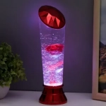 Διακοσμητική Λάμπα Λάβας Ανεμοστρόβιλος Rose LED USB Κόκκινο