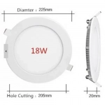 LED Φωτιστικό Οροφής Λευκό Φως Στρογγυλό 18W FOYU