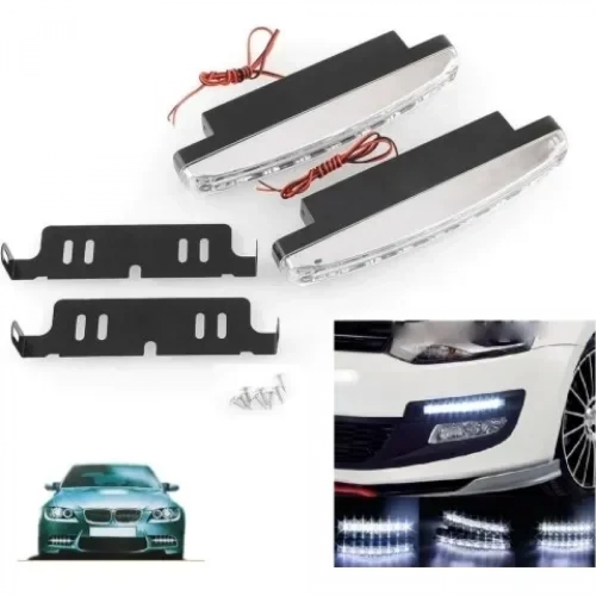 WJD LED-240 Αδιάβροχα Φώτα Ημέρας Αυτοκινήτου σε Σχήμα Μπάρας LED Universal 12V 5W 15cm 2τμχ